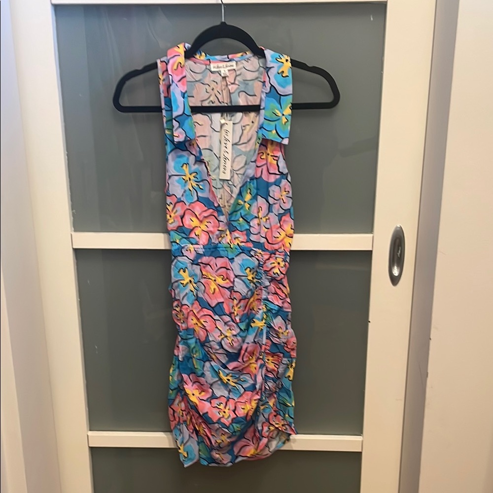 For Love And Lemons Multicolor Floral Summer Dress, Patterned Spring Dress, NWT